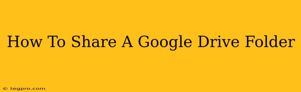 How To Share A Google Drive Folder