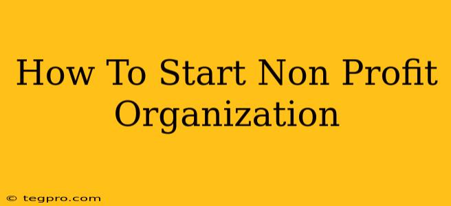 How To Start Non Profit Organization