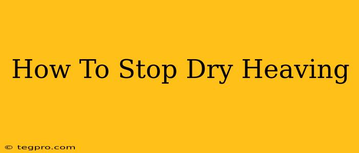 How To Stop Dry Heaving