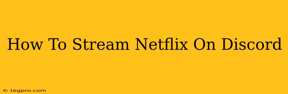 How To Stream Netflix On Discord