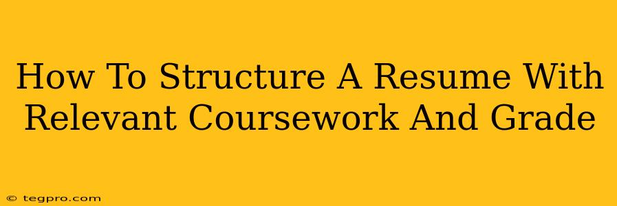 How To Structure A Resume With Relevant Coursework And Grade