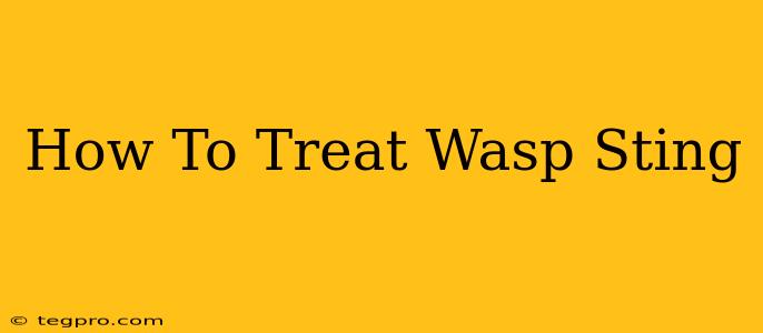 How To Treat Wasp Sting