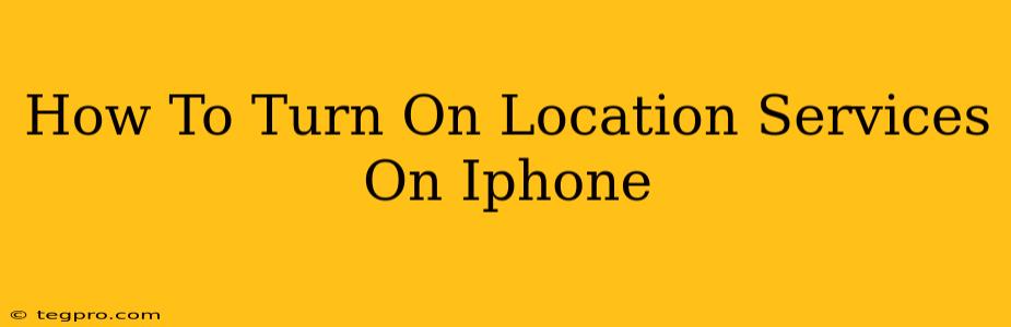 How To Turn On Location Services On Iphone