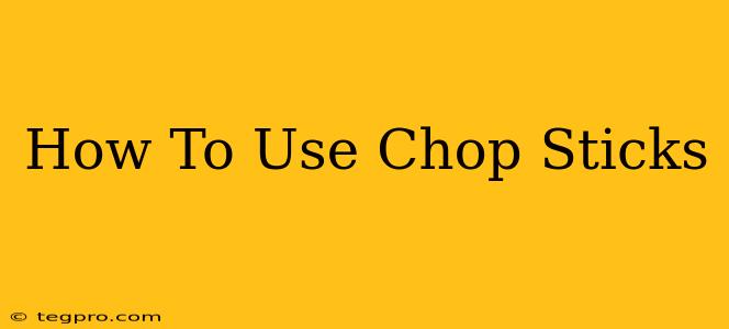 How To Use Chop Sticks