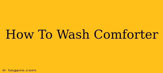 How To Wash Comforter