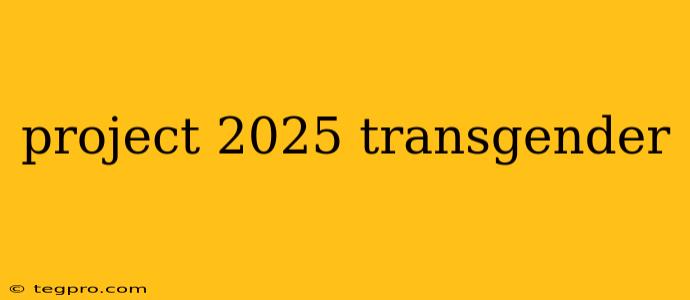 project 2025 transgender