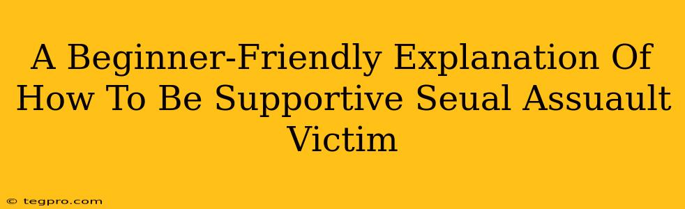 A Beginner-Friendly Explanation Of How To Be Supportive Seual Assuault Victim