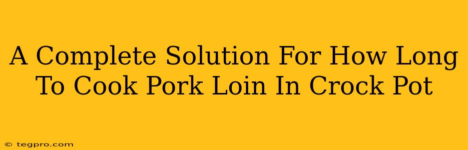 A Complete Solution For How Long To Cook Pork Loin In Crock Pot