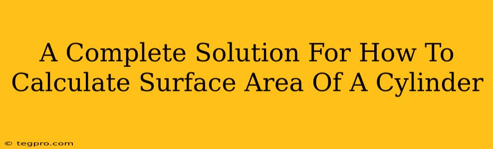 A Complete Solution For How To Calculate Surface Area Of A Cylinder