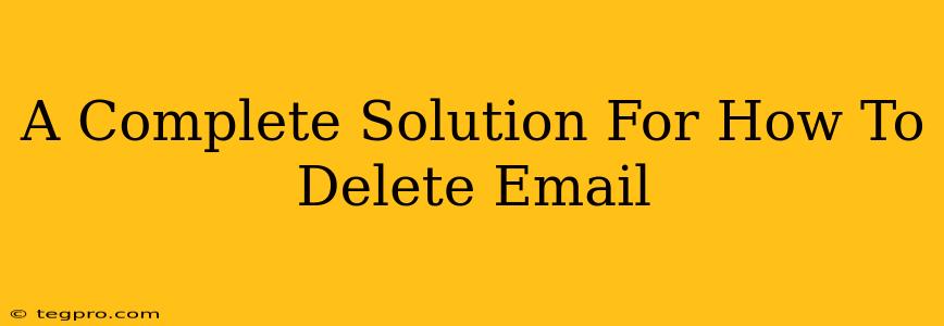 A Complete Solution For How To Delete Email