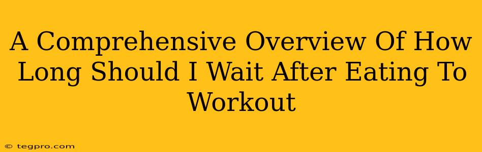 A Comprehensive Overview Of How Long Should I Wait After Eating To Workout