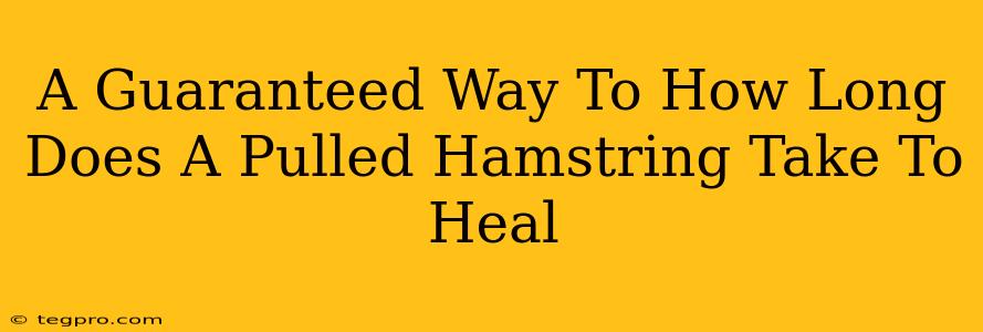 A Guaranteed Way To How Long Does A Pulled Hamstring Take To Heal