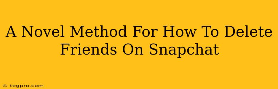 A Novel Method For How To Delete Friends On Snapchat