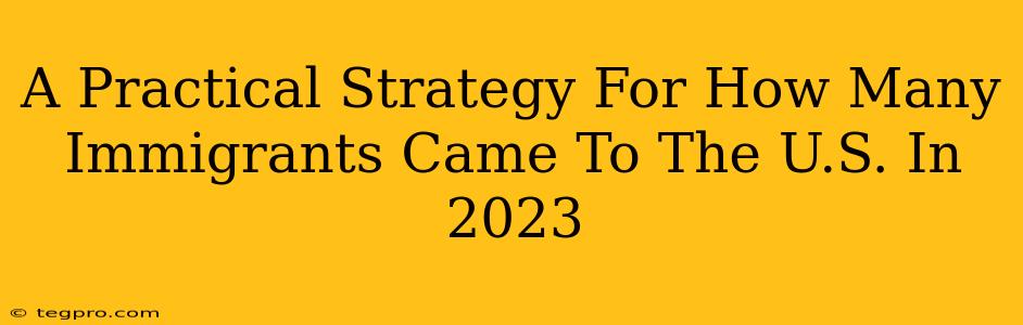 A Practical Strategy For How Many Immigrants Came To The U.S. In 2023