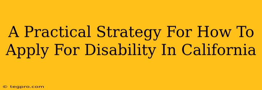 A Practical Strategy For How To Apply For Disability In California