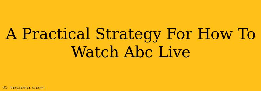 A Practical Strategy For How To Watch Abc Live