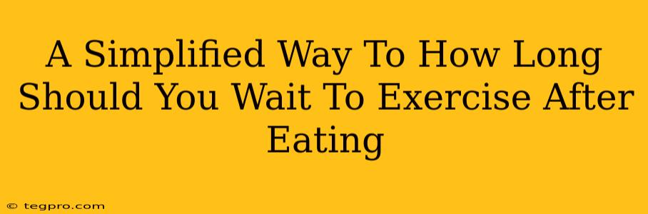 A Simplified Way To How Long Should You Wait To Exercise After Eating