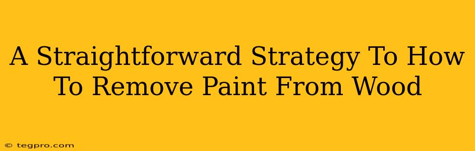 A Straightforward Strategy To How To Remove Paint From Wood