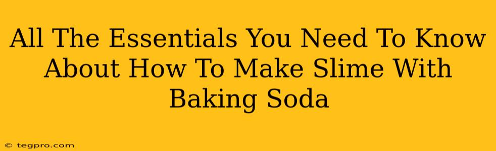 All The Essentials You Need To Know About How To Make Slime With Baking Soda