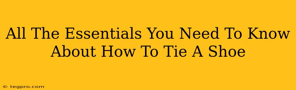 All The Essentials You Need To Know About How To Tie A Shoe