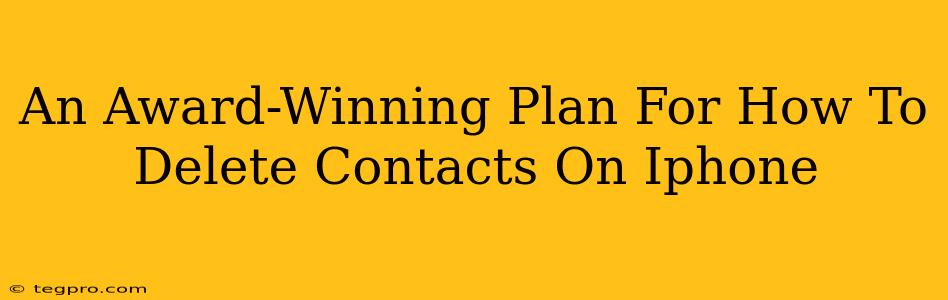 An Award-Winning Plan For How To Delete Contacts On Iphone