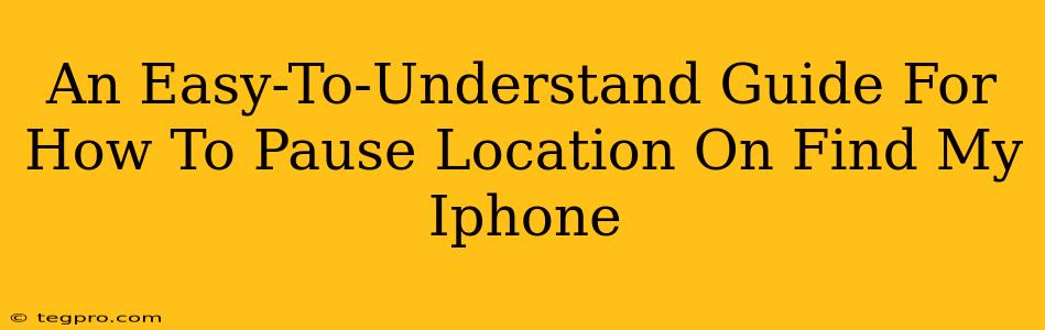 An Easy-To-Understand Guide For How To Pause Location On Find My Iphone