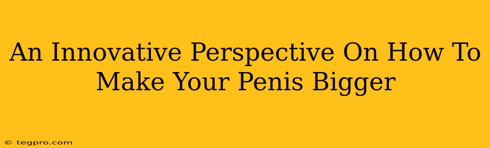 An Innovative Perspective On How To Make Your Penis Bigger