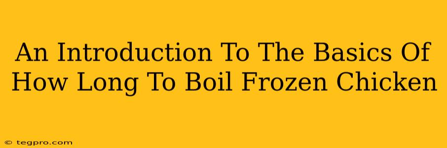 An Introduction To The Basics Of How Long To Boil Frozen Chicken