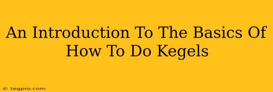 An Introduction To The Basics Of How To Do Kegels