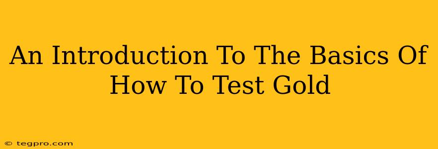 An Introduction To The Basics Of How To Test Gold