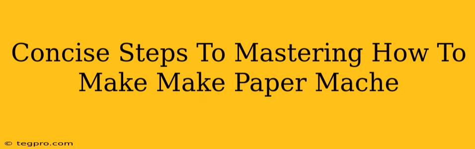 Concise Steps To Mastering How To Make Make Paper Mache