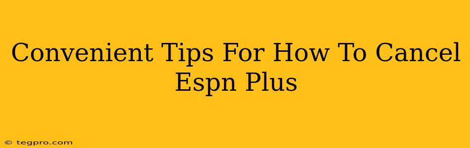 Convenient Tips For How To Cancel Espn Plus