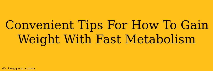 Convenient Tips For How To Gain Weight With Fast Metabolism