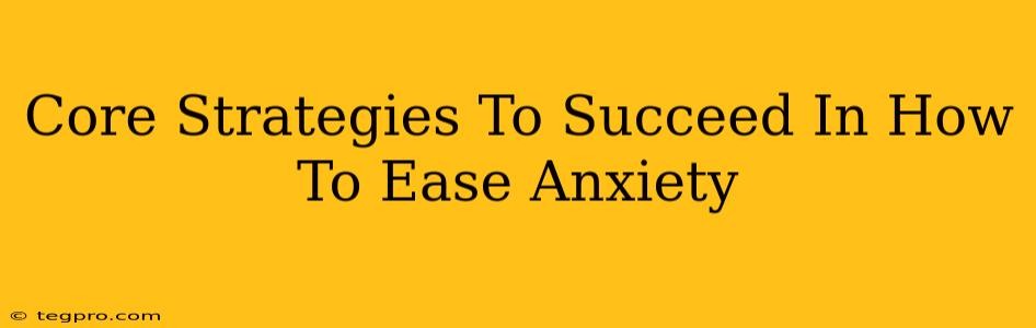 Core Strategies To Succeed In How To Ease Anxiety