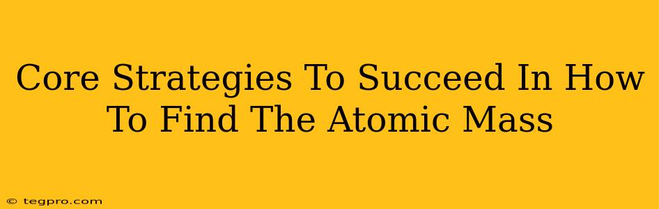 Core Strategies To Succeed In How To Find The Atomic Mass