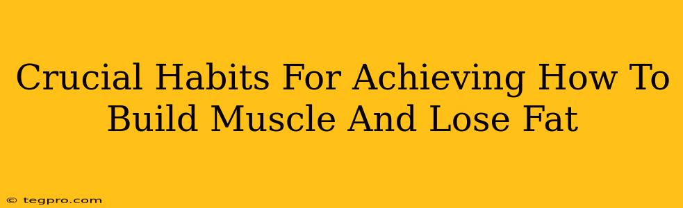 Crucial Habits For Achieving How To Build Muscle And Lose Fat