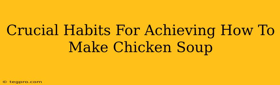 Crucial Habits For Achieving How To Make Chicken Soup