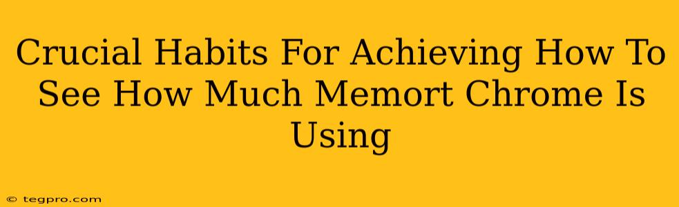 Crucial Habits For Achieving How To See How Much Memort Chrome Is Using