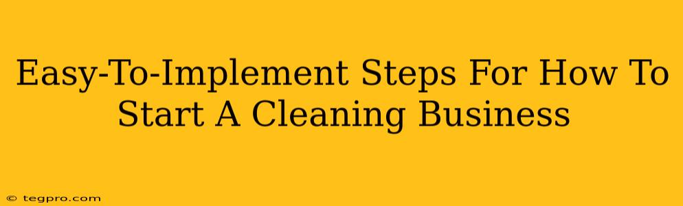 Easy-To-Implement Steps For How To Start A Cleaning Business