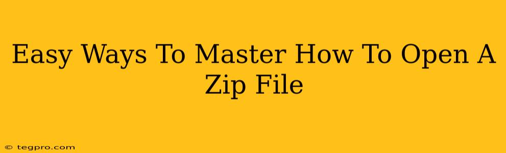 Easy Ways To Master How To Open A Zip File