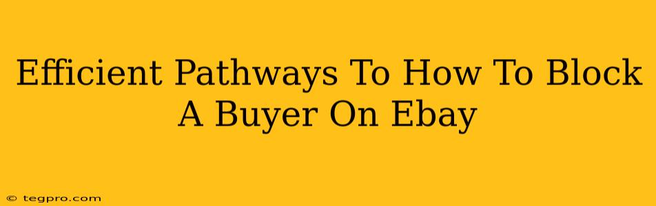 Efficient Pathways To How To Block A Buyer On Ebay