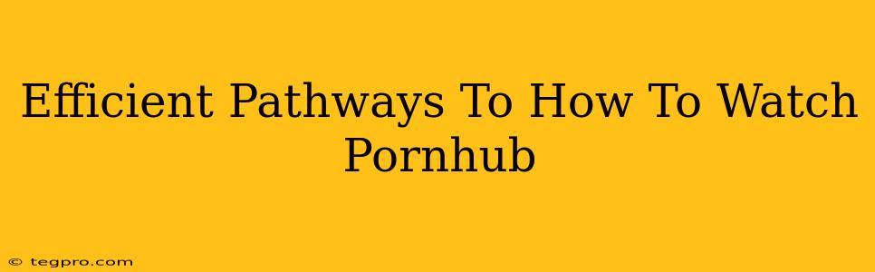 Efficient Pathways To How To Watch Pornhub