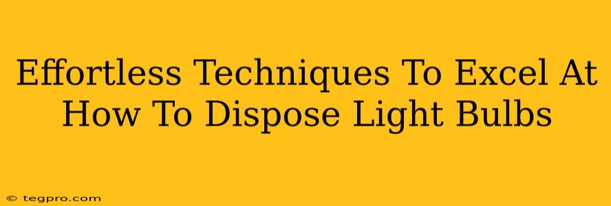 Effortless Techniques To Excel At How To Dispose Light Bulbs