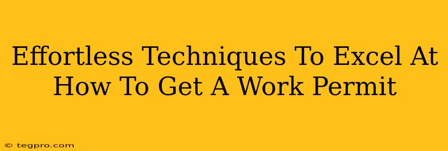 Effortless Techniques To Excel At How To Get A Work Permit