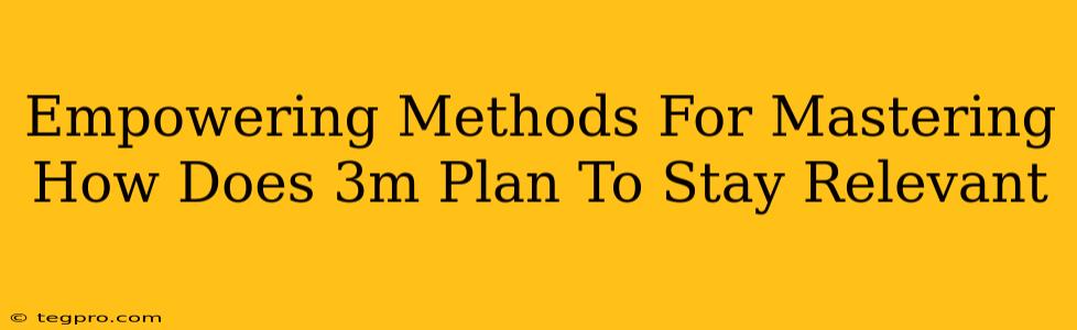 Empowering Methods For Mastering How Does 3m Plan To Stay Relevant