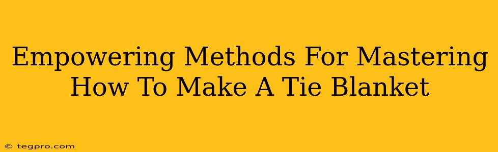 Empowering Methods For Mastering How To Make A Tie Blanket
