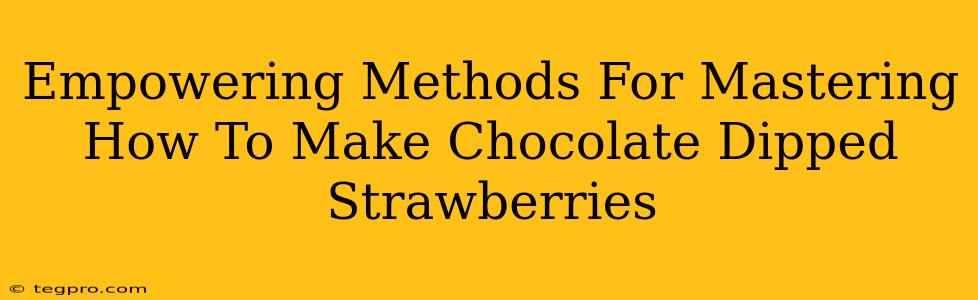 Empowering Methods For Mastering How To Make Chocolate Dipped Strawberries