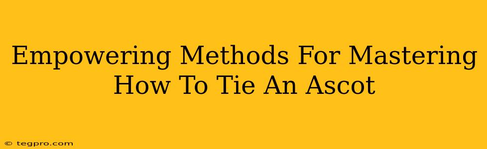 Empowering Methods For Mastering How To Tie An Ascot