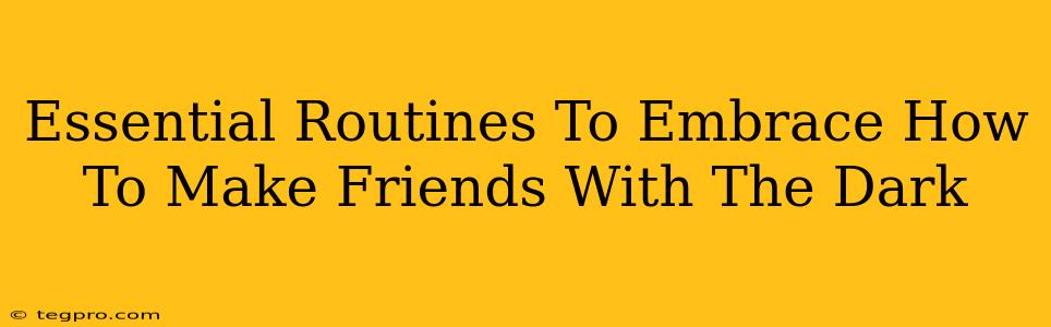 Essential Routines To Embrace How To Make Friends With The Dark