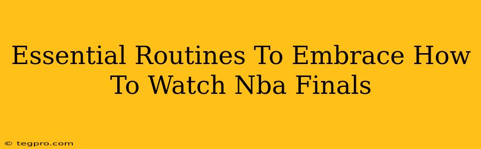 Essential Routines To Embrace How To Watch Nba Finals